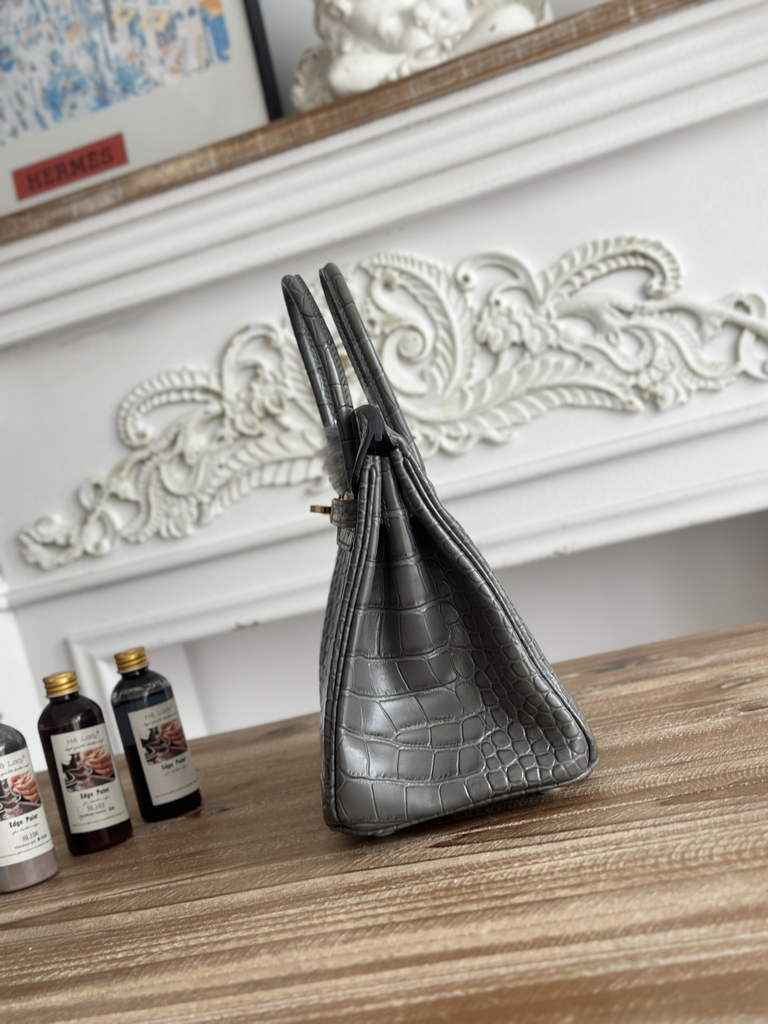 Hermès Birkin Bag 25 Calfskin Dark Gray