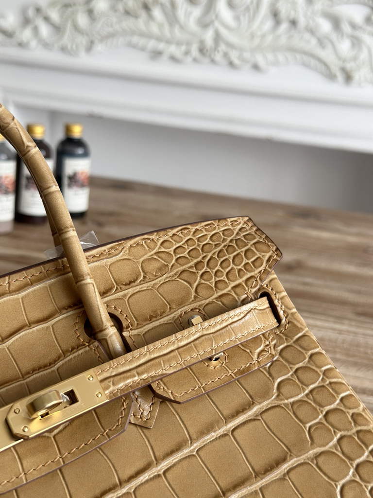 Hermès Birkin Bag 25 Calfskin Apricot