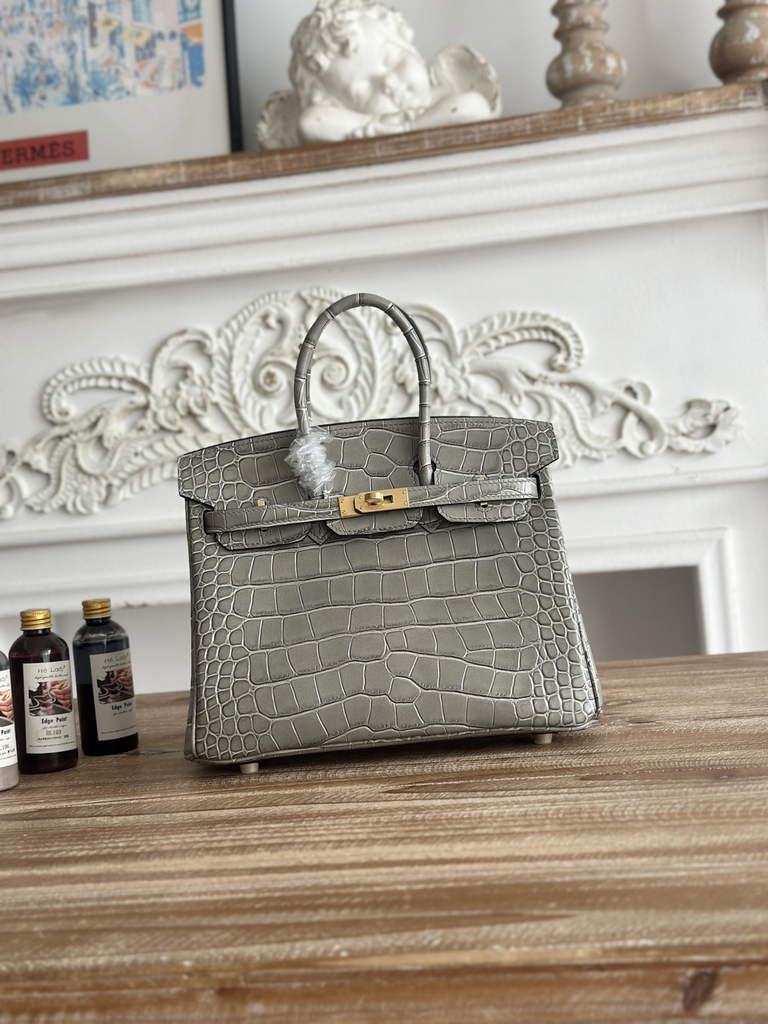Hermès Birkin Bag 25 Calfskin Gray