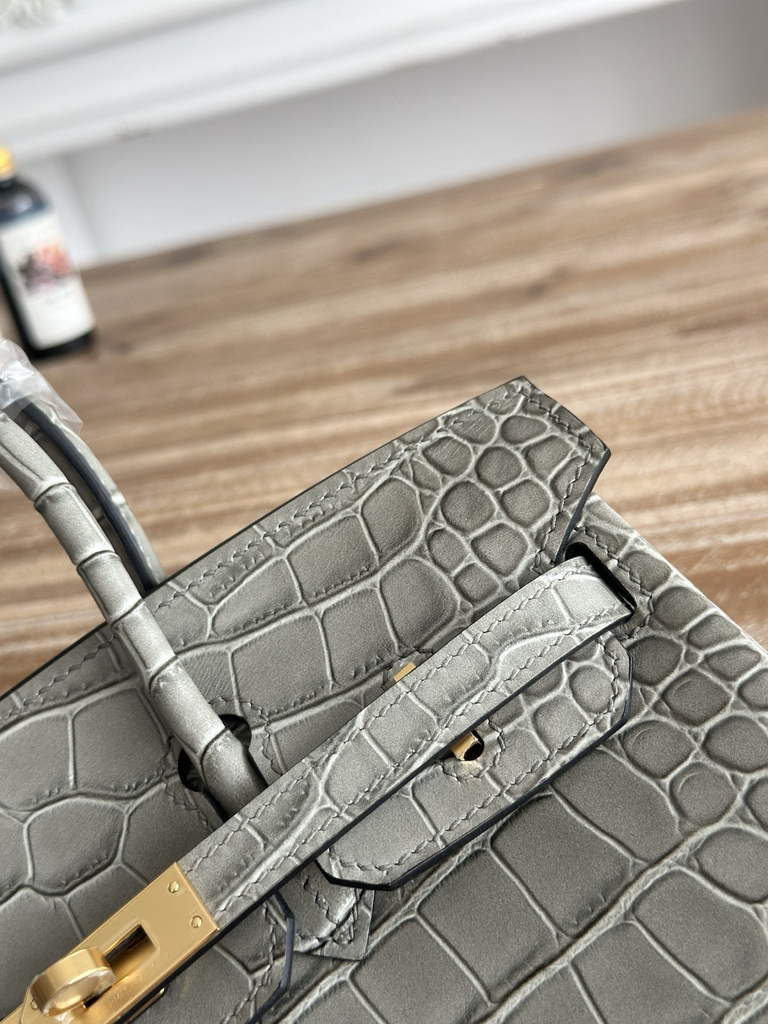 Hermès Birkin Bag 25 Calfskin Gray