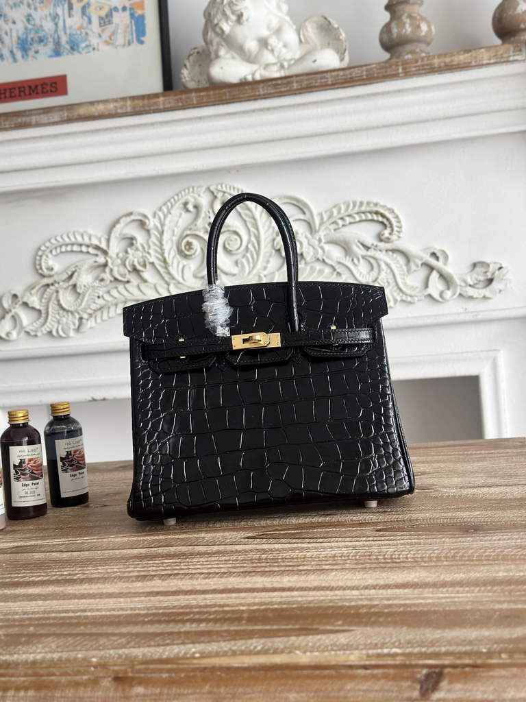 Hermès Birkin Bag 25 Calfskin Black