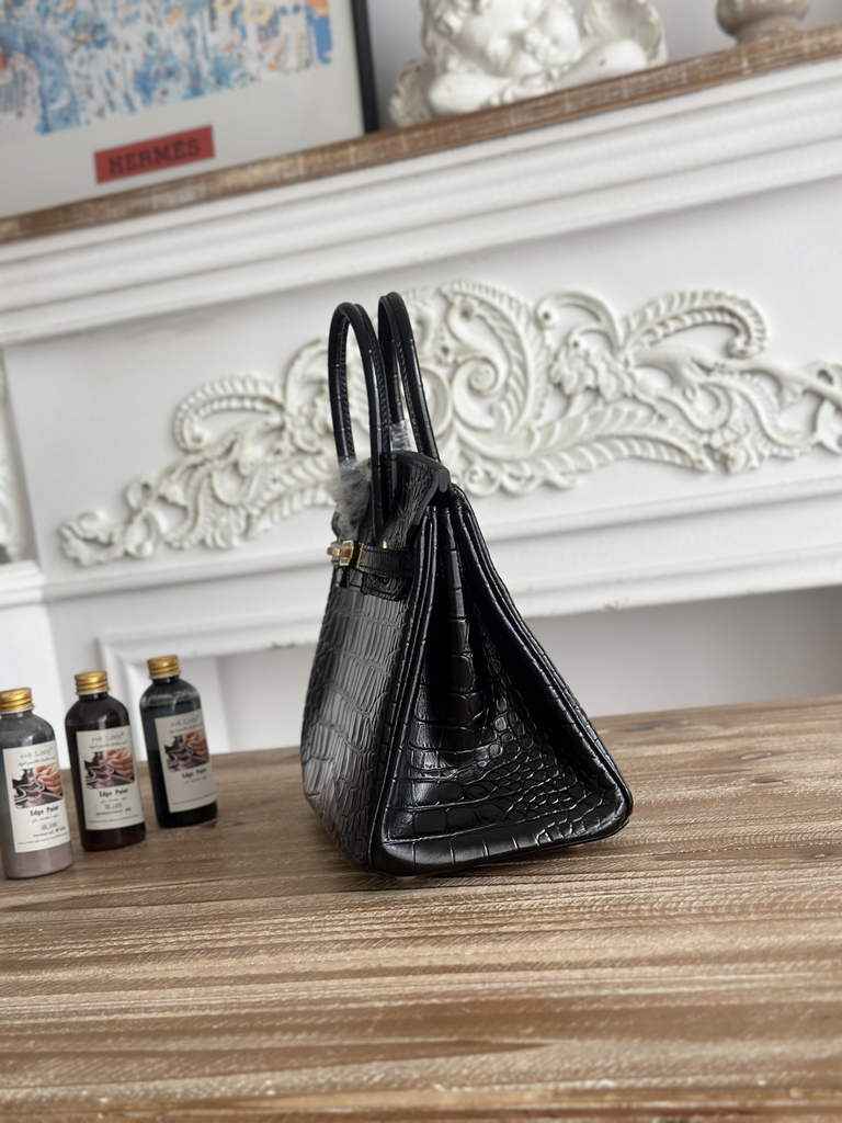 Hermès Birkin Bag 25 Calfskin Black