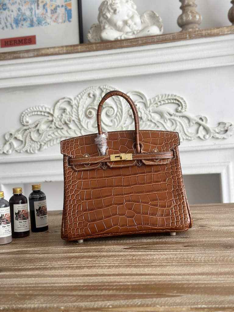 Hermès Birkin Bag 25 Calfskin Brown