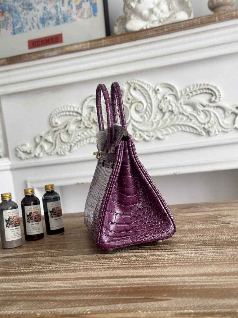 Hermès Birkin Bag 25 Calfskin Purple