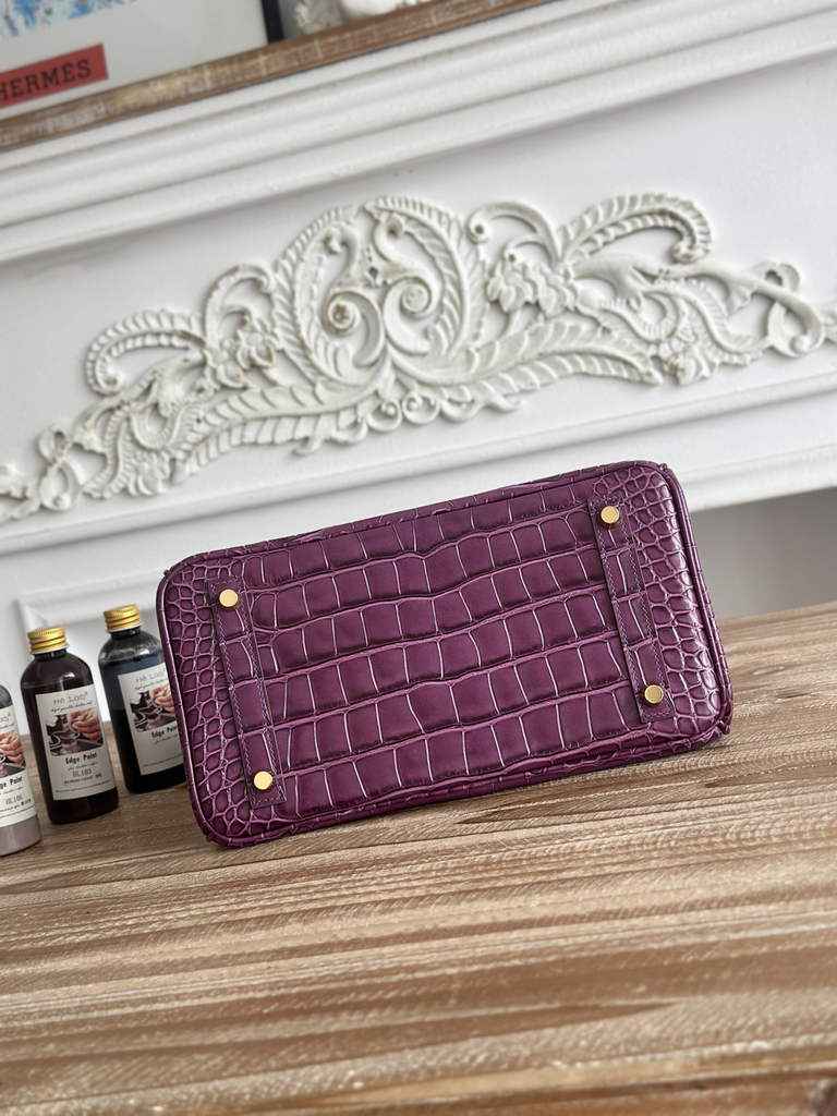 Hermès Birkin Bag 25 Calfskin Purple