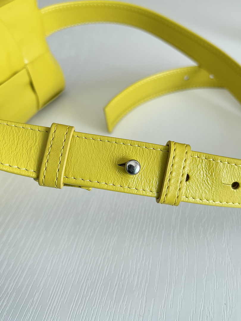 Bottega Veneta Cassette Belt Bag 651053 Lambskin Yellow