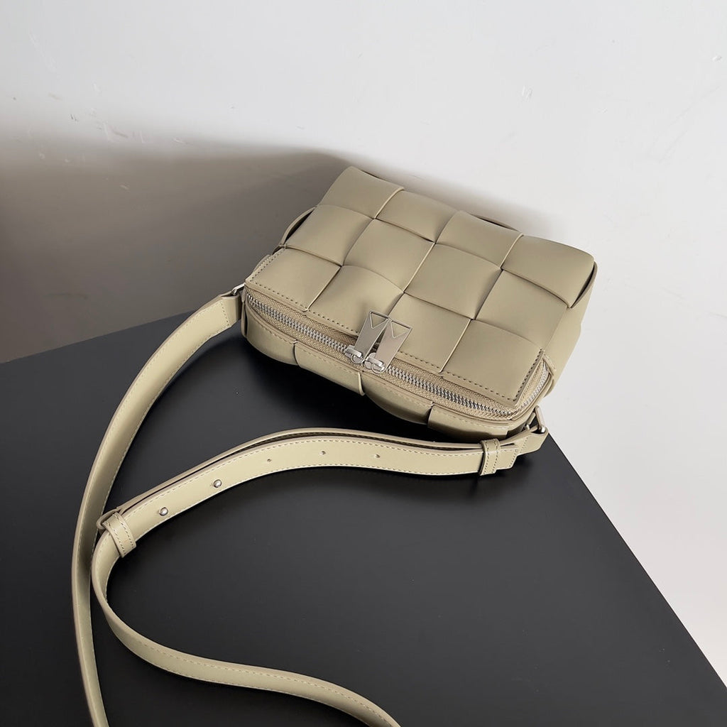Bottega Veneta Cassette Camera Bag 730027 Calfskin Apricot