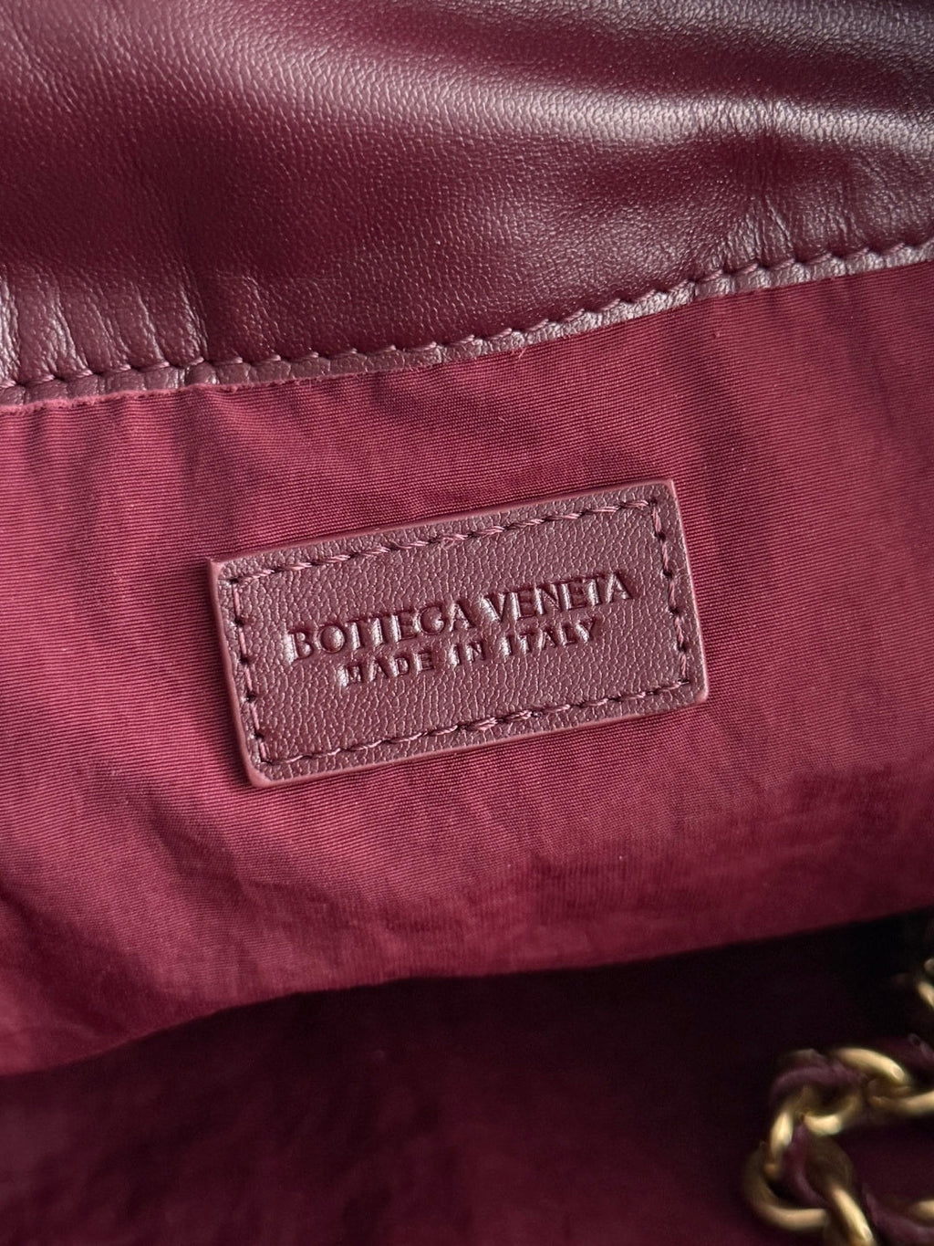 Bottega Veneta Dustbag Notte Leather Pouch -Wine Red 839394