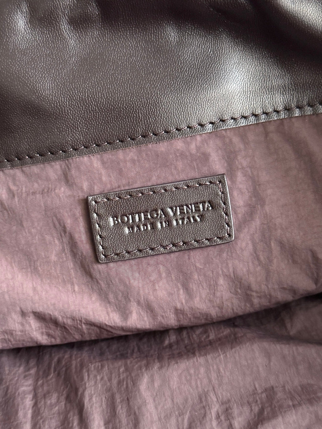 Bottega Veneta Dustbag Notte Leather Pouch -Brown 839394