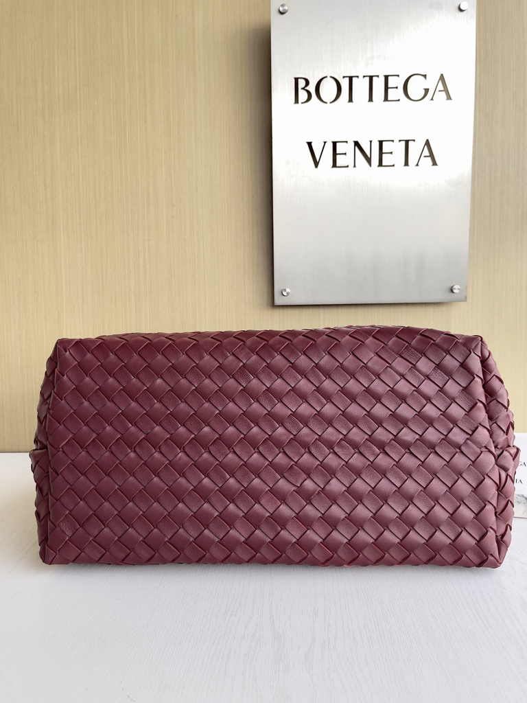 Bottega Veneta Large Andiamo Bag 766019 Red Lambskin bonded Intrecciato