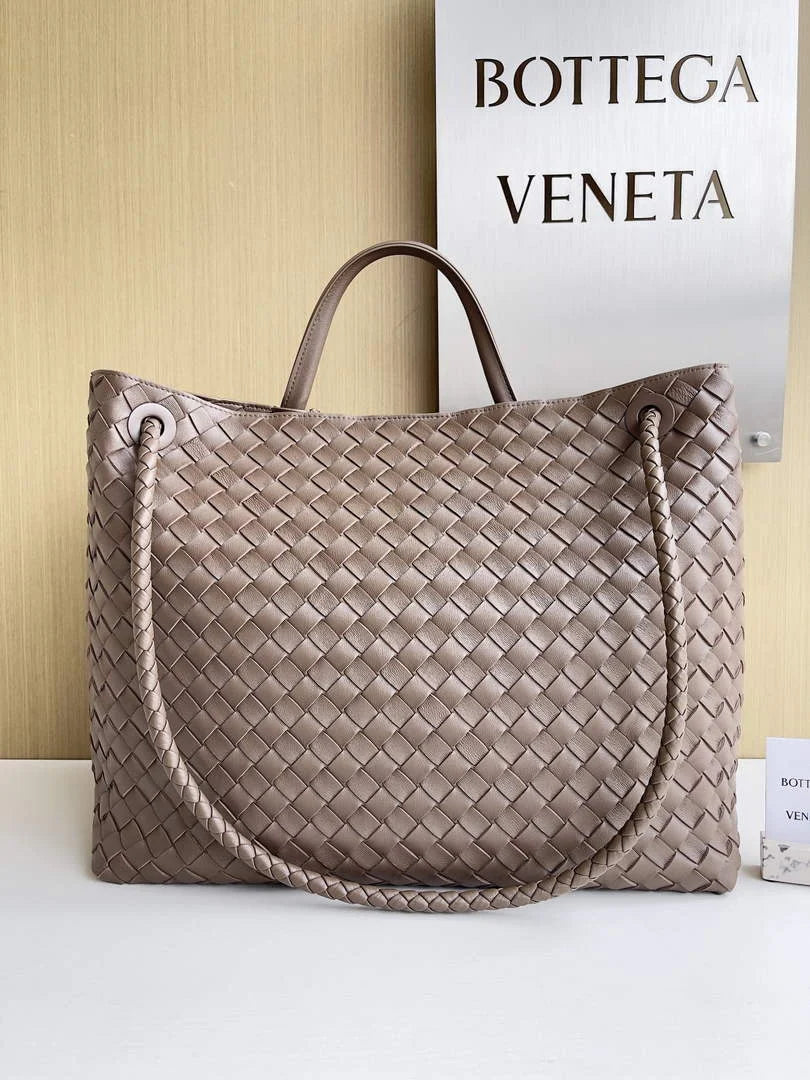 Bottega Veneta Large Andiamo Bag 766019 Power Pink Lambskin Intrecciato