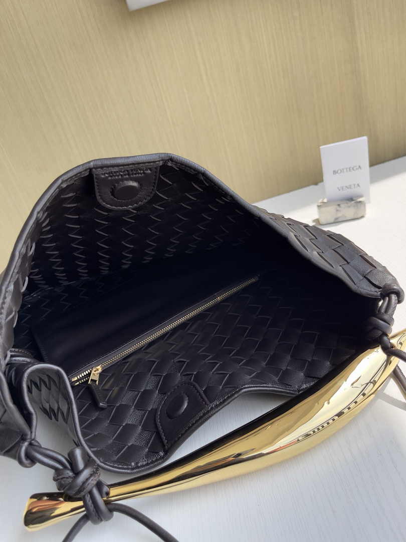 Bottega Veneta Medium Sardine 754988 Lambskin Coffee