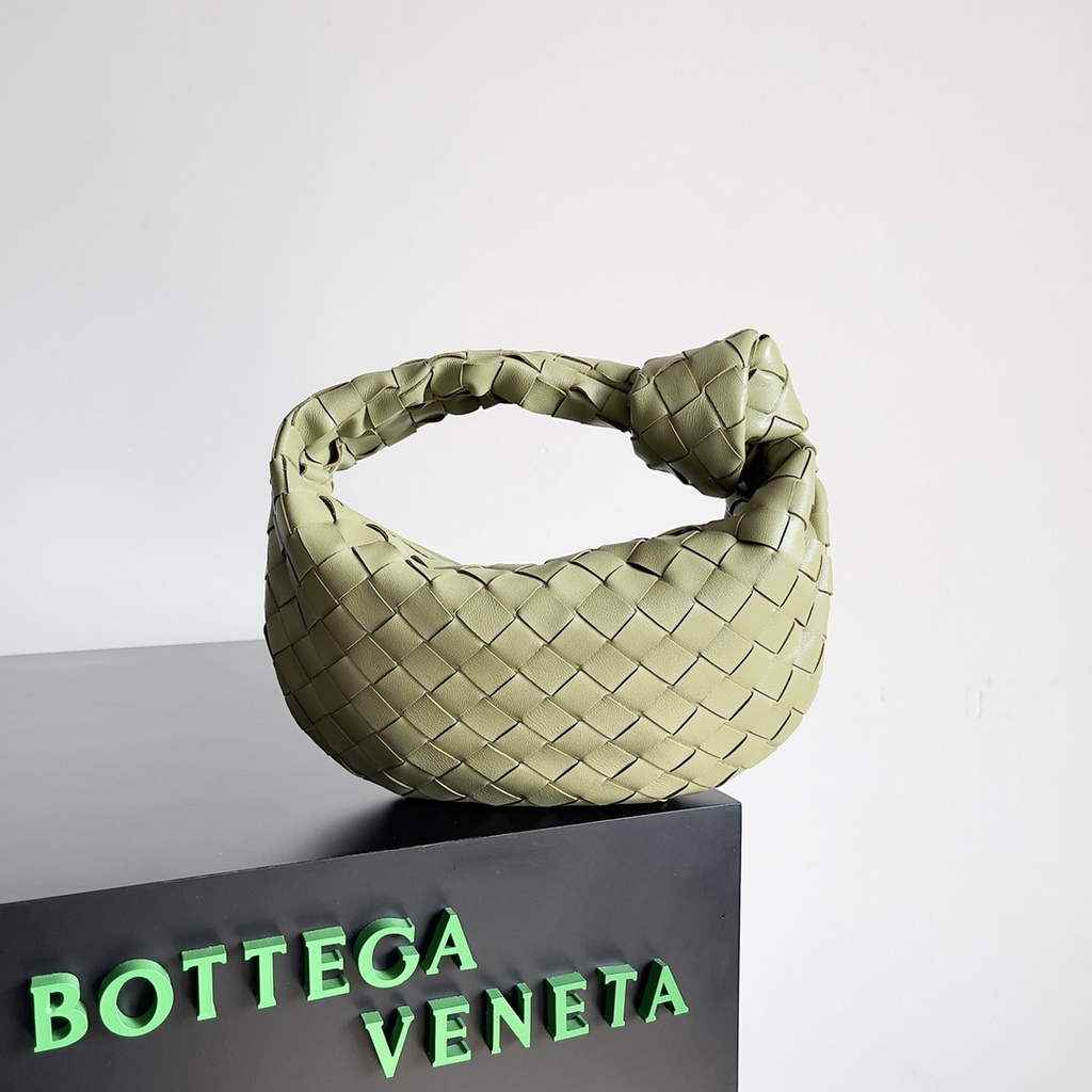 Bottega Veneta Mini Jodie top handle bag 651876 Lambskin Light Green
