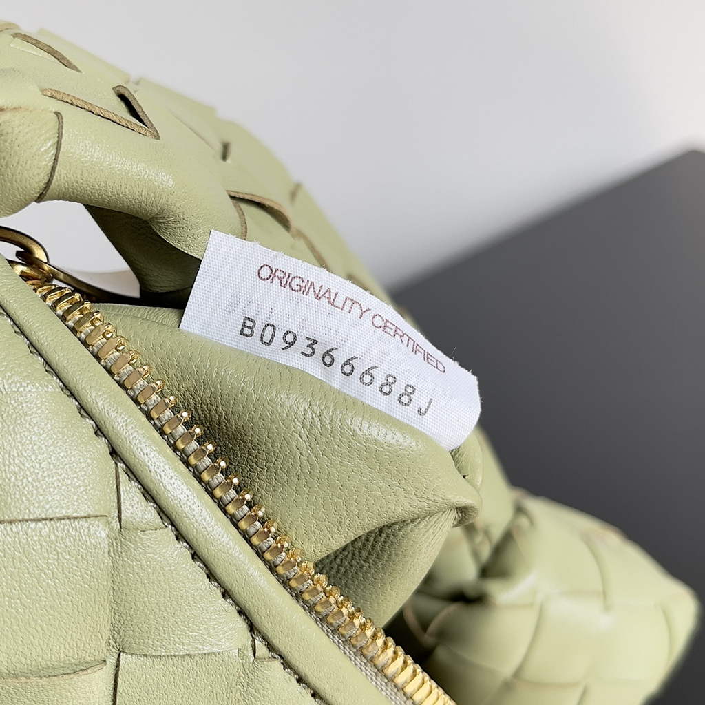Bottega Veneta Mini Jodie top handle bag 651876 Lambskin Light Green