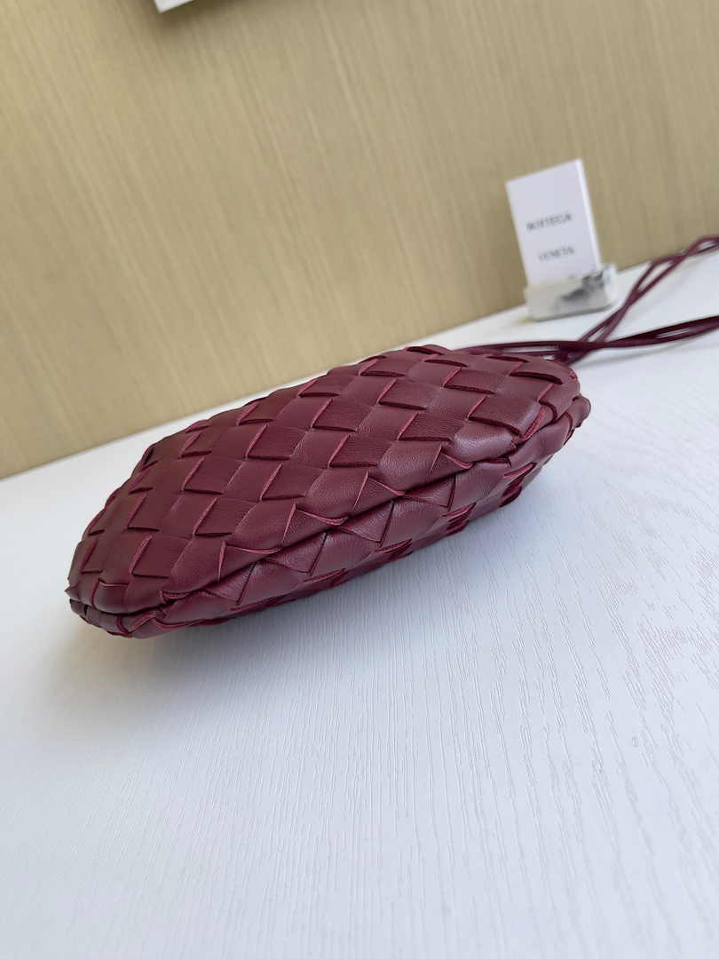 Bottega Veneta Mini Sardine 744267 Lambskin Wine Red