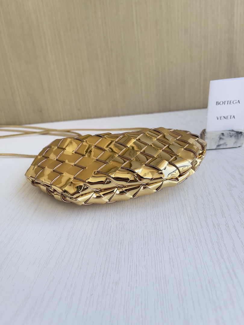 Bottega Veneta Mini Sardine 744267 Lambskin Gold