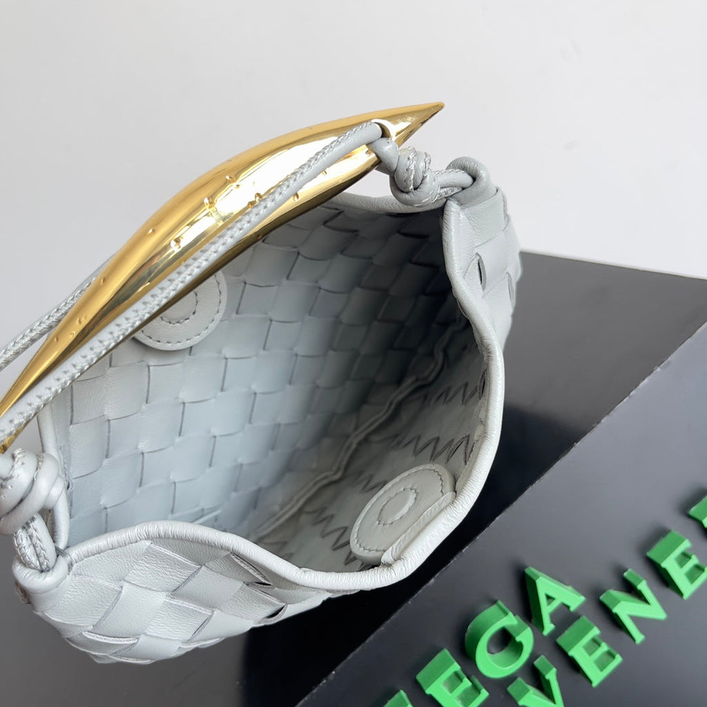 Bottega Veneta Mini Sardine 744267 Lambskin Gray