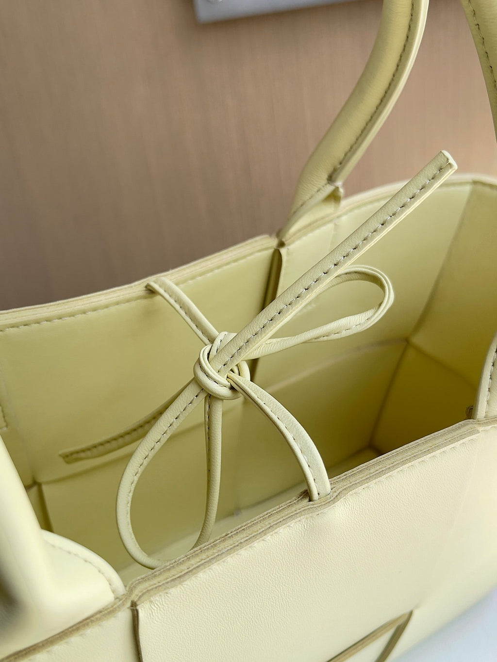 Bottega Veneta Small Arco Tote Bag 652867 Calfskin Yellow