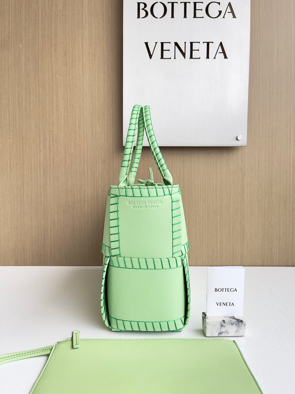 Bottega Veneta Small Arco Tote Bag Calfskin 652867 Green
