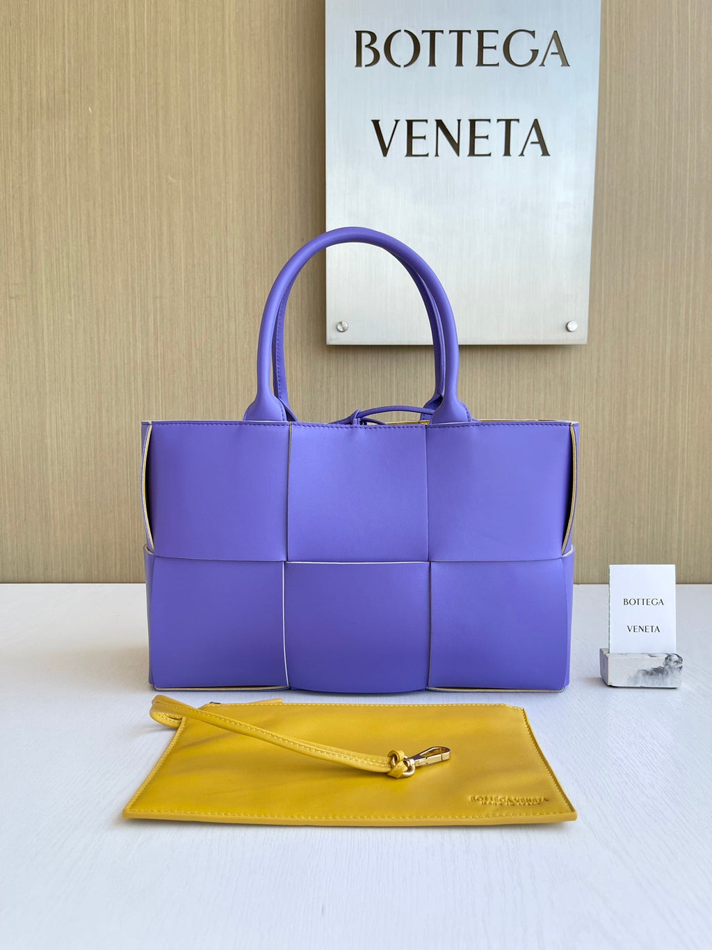 Bottega Veneta Small Arco Tote Bag 652867 Lambskin Purple
