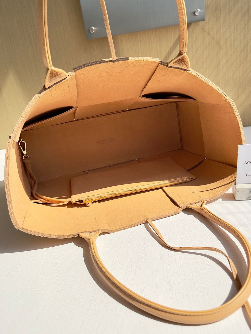 Bottega Veneta Small Arco Tote Bag 652867 Tan Calfskin
