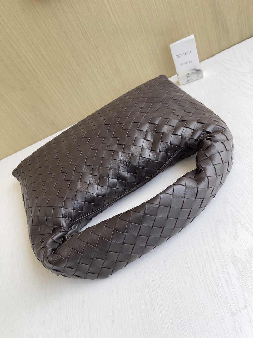 Bottega Veneta Small Hop Bag 763966 Calfskin Brown
