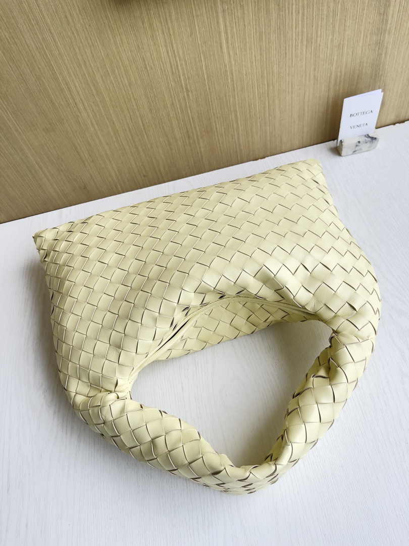 Bottega Veneta Small Hop Bag 763966 Calfskin Yellow