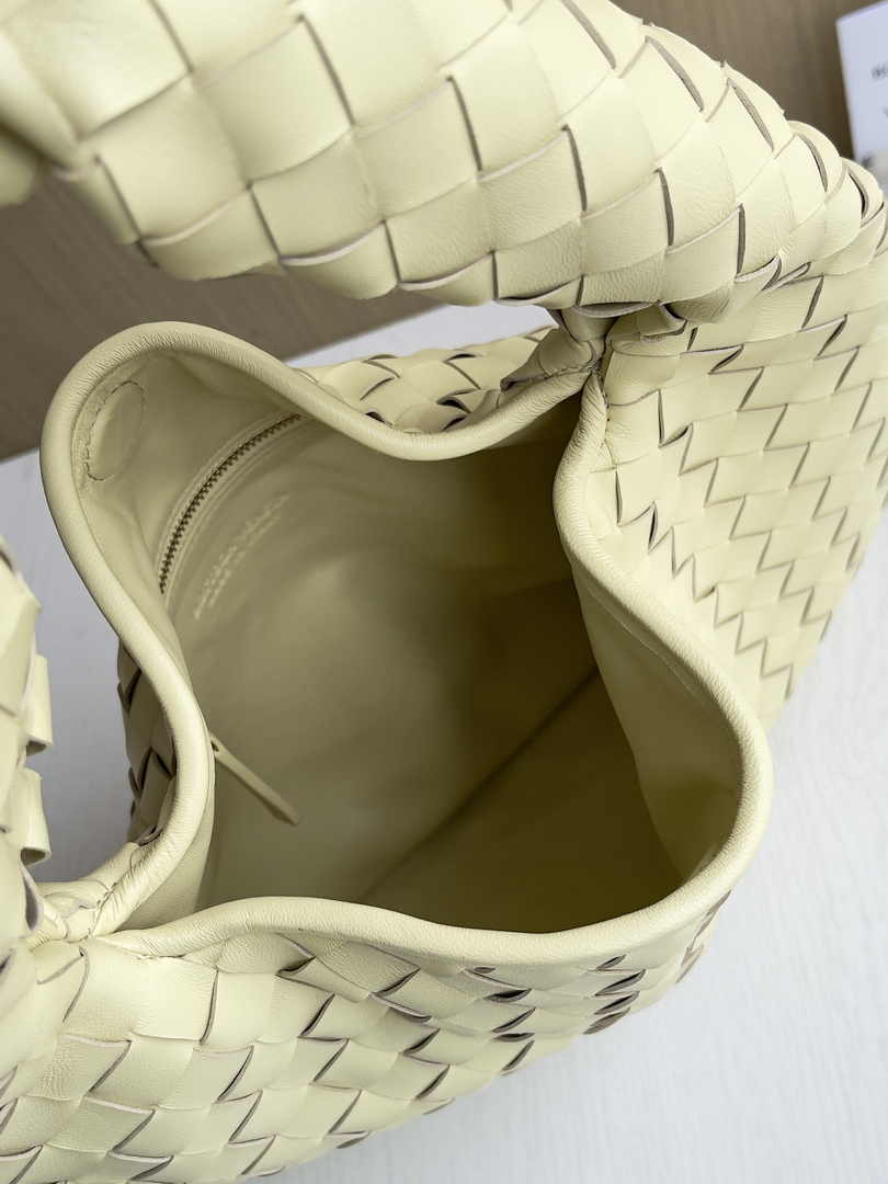 Bottega Veneta Small Hop Bag 763966 Calfskin Yellow