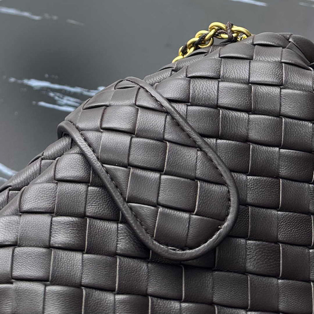 Bottega Veneta Teen Lauren 1980 With Chain 785807 Lambskin Black