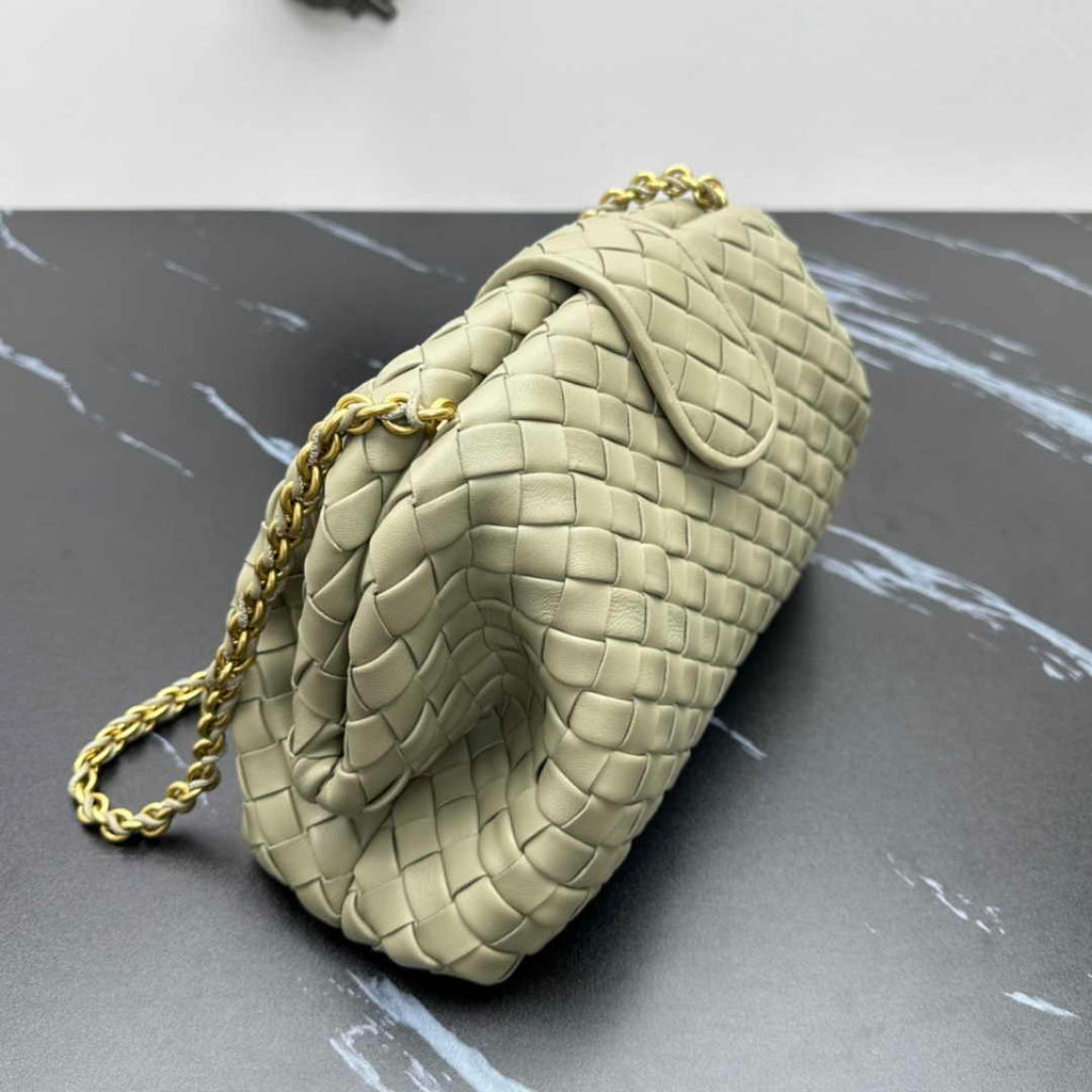 Bottega Veneta Teen Lauren 1980 With Chain 785807 Lambskin Light Green