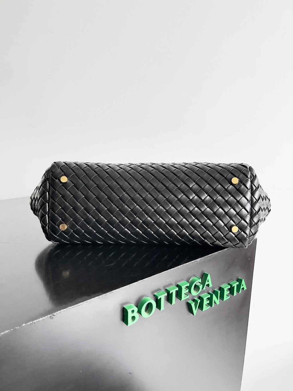 Bottega Veneta Let's go Shoulder Bag 796258 Black Leather