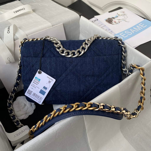 Chanel 19 handbags AS1160 Clothes Blue