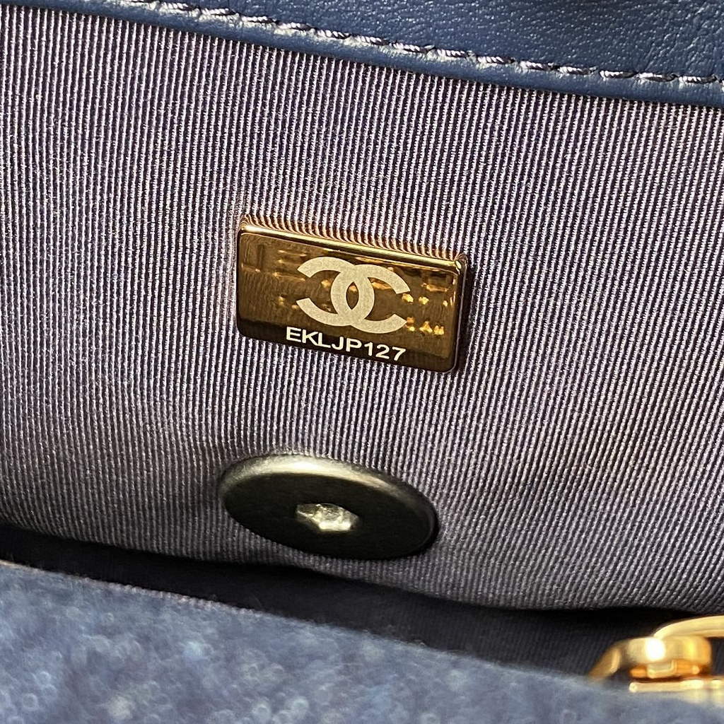 Chanel 19 handbags AS1160 Clothes Blue