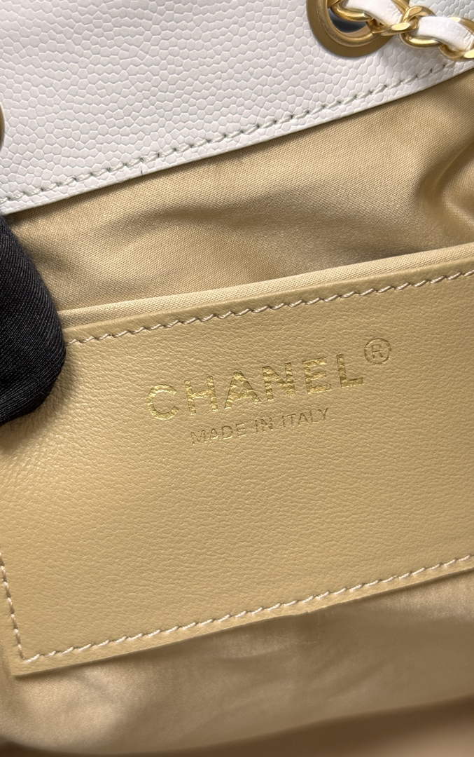 Chanel 25 medium handbag, AS5311 grained calfskin beige - Default Title - View 12