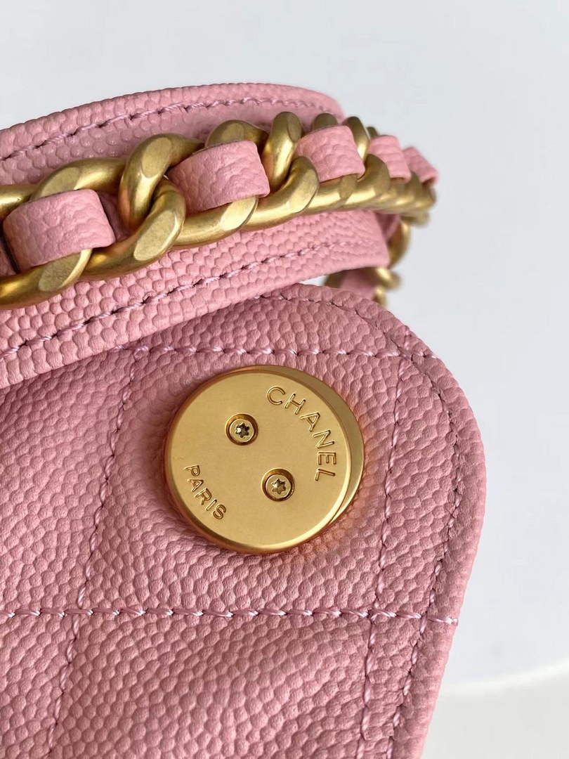 Chanel 25 medium handbag, AS5311 grained calfskin pink - Default Title - View 6