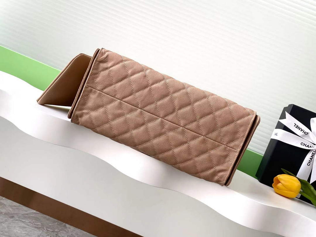 Chanel 25 medium handbag, AS5311 grained calfskin brown - Default Title - View 4