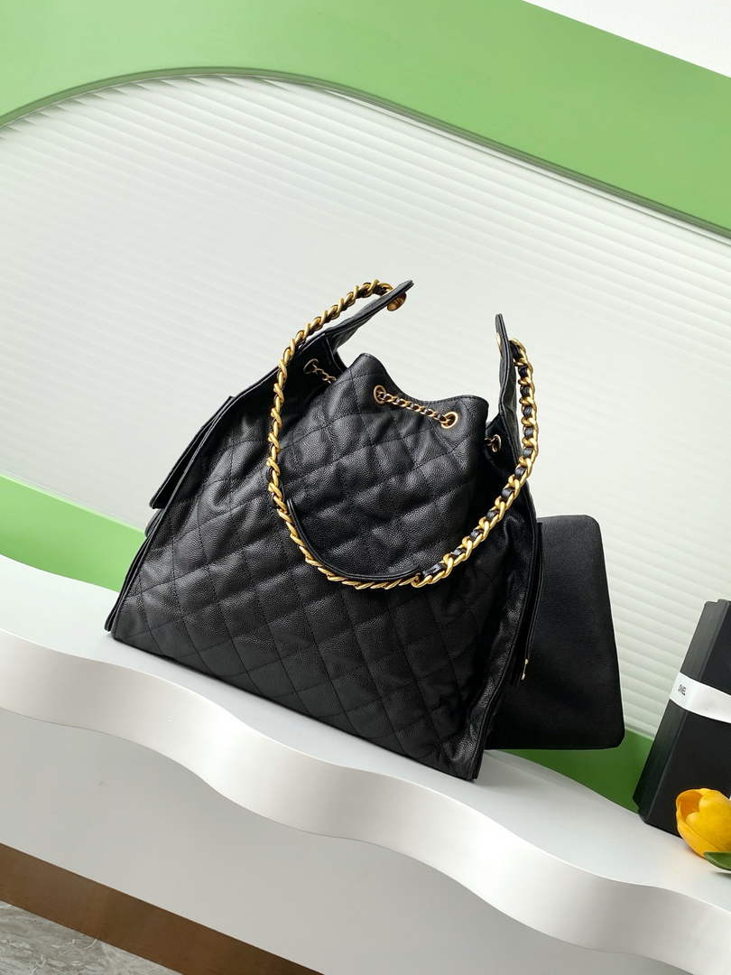 Chanel 25 medium handbag, AS5311 grained calfskin black - Default Title - View 2