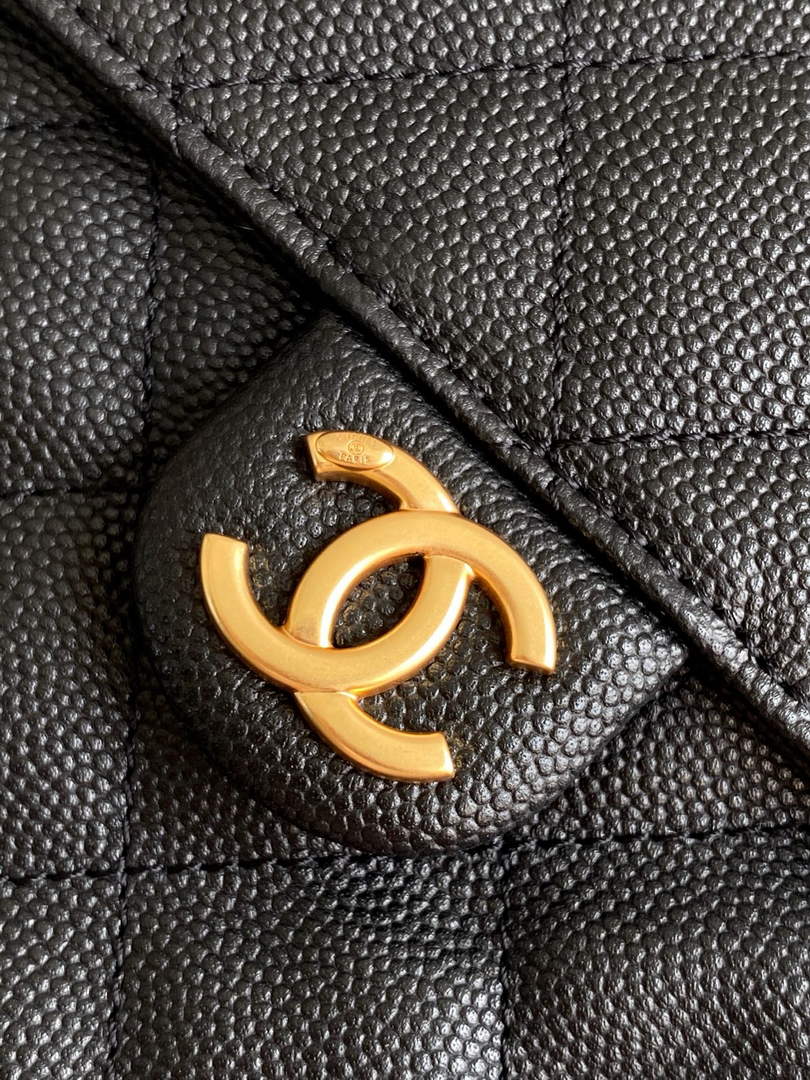 Chanel 25 medium handbag, AS5311 grained calfskin black - Default Title - View 6
