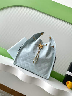 Chanel 25 medium handbag, AS5311 grained calfskin blue - Default Title - View 1