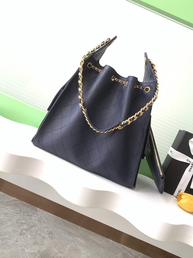 Chanel 25 Medium Hobo Bag, AS5311 Grained Calfskin Navy - Default Title - View 2