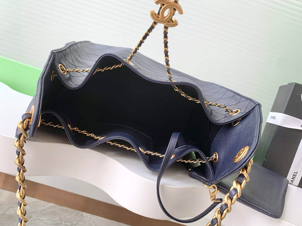 Chanel 25 Medium Hobo Bag, AS5311 Grained Calfskin Navy - Default Title - View 8
