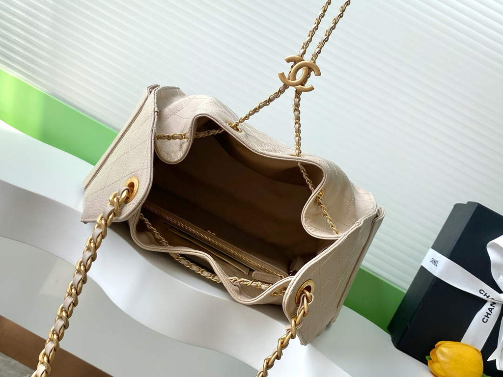 Chanel 25 Medium Hobo Bag, AS5311 Grained Calfskin Apricot - Default Title - View 8