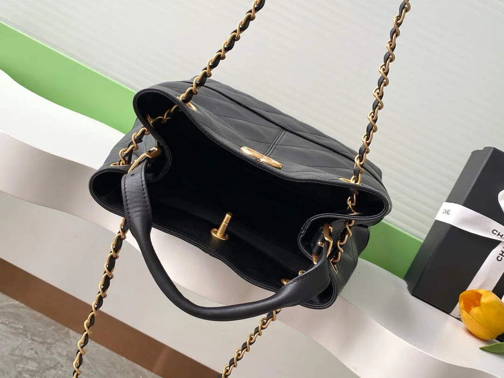 Chanel 25 Shopping Bag, AS5636 Suede Calfskin