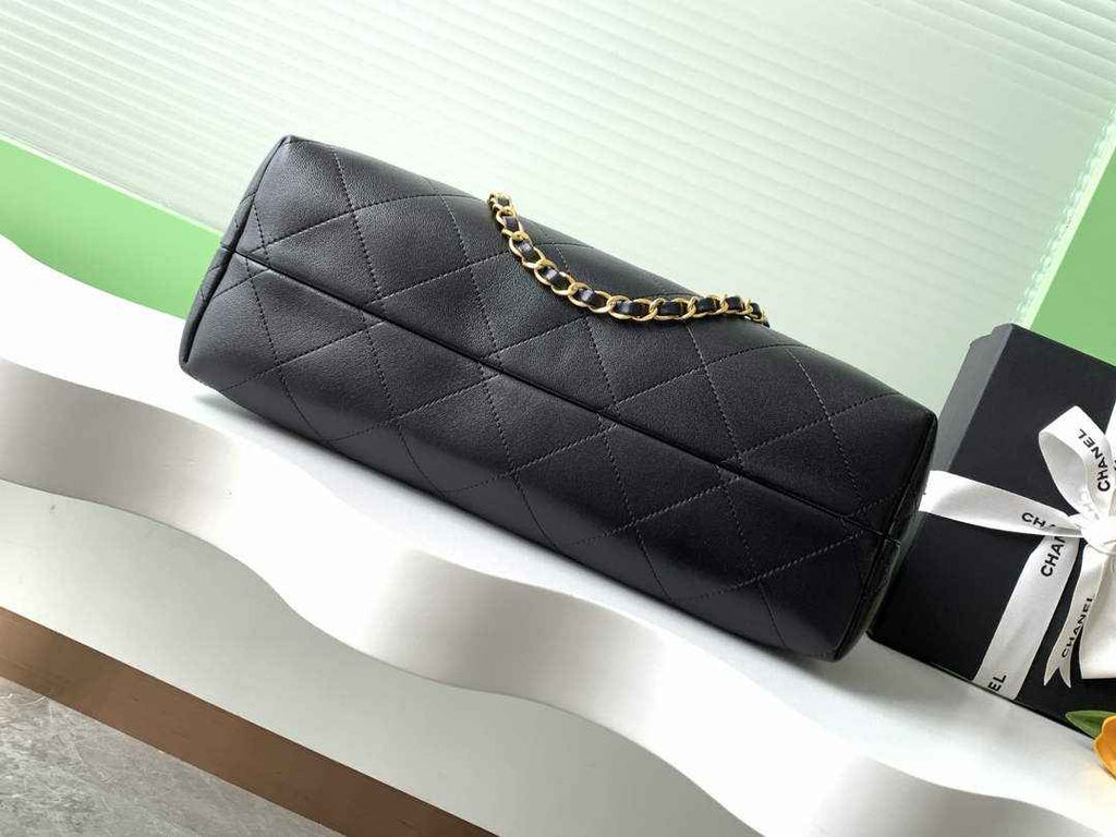 Chanel 25 Shopping Bag - Gray Suede Calfskin - AS5657