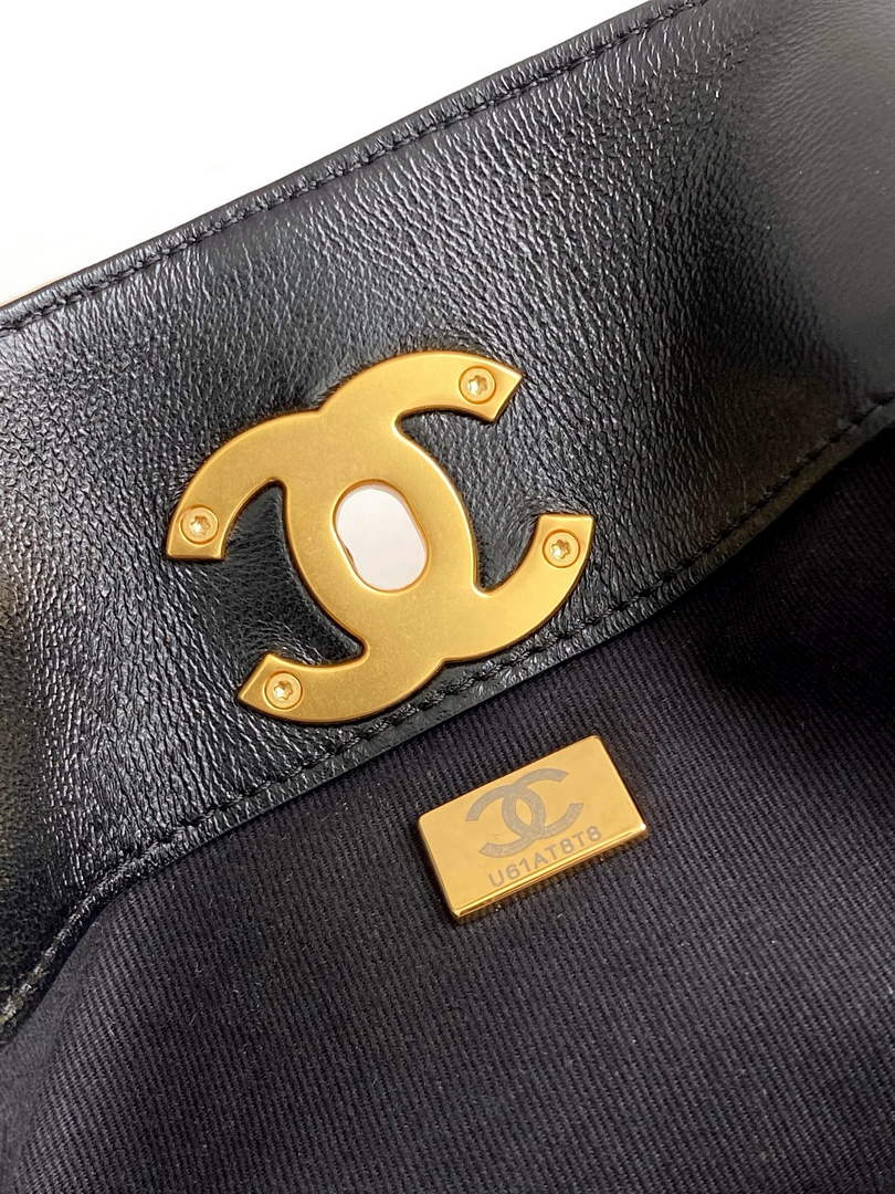 Chanel 25 Shopping Bag - Black Suede Calfskin - AS5657