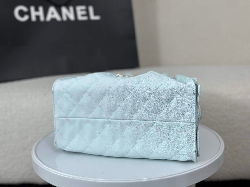 Chanel 25 small handbag, AS5293 Grained Calfskin Blue - Default Title - View 4