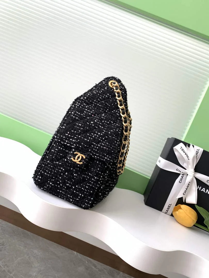 Chanel 25 small handbag, AS5293 Tweed Black - Default Title - View 2