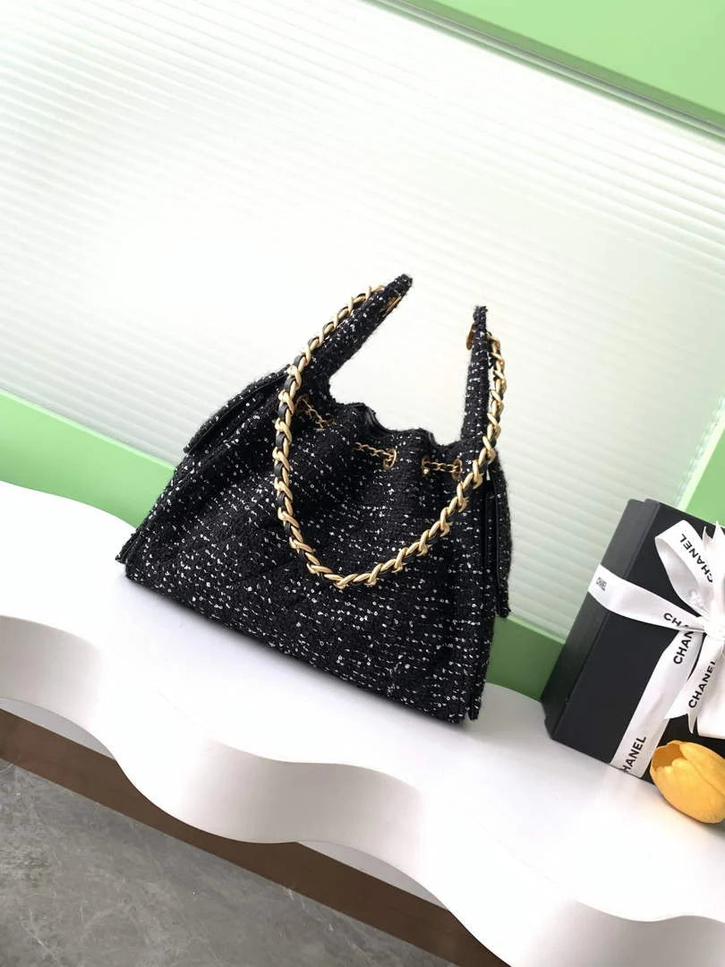 Chanel 25 small handbag, AS5293 Tweed Black - Default Title - View 3