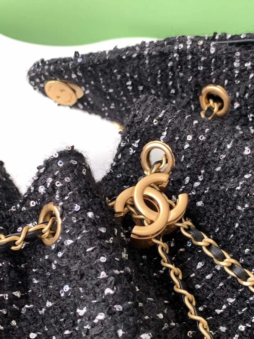 Chanel 25 small handbag, AS5293 Tweed Black - Default Title - View 5