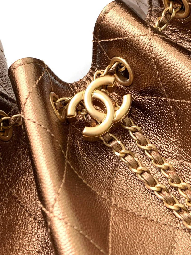 Chanel 25 small handbag, AS5293 Grained Calfskin Bronze - Default Title - View 5